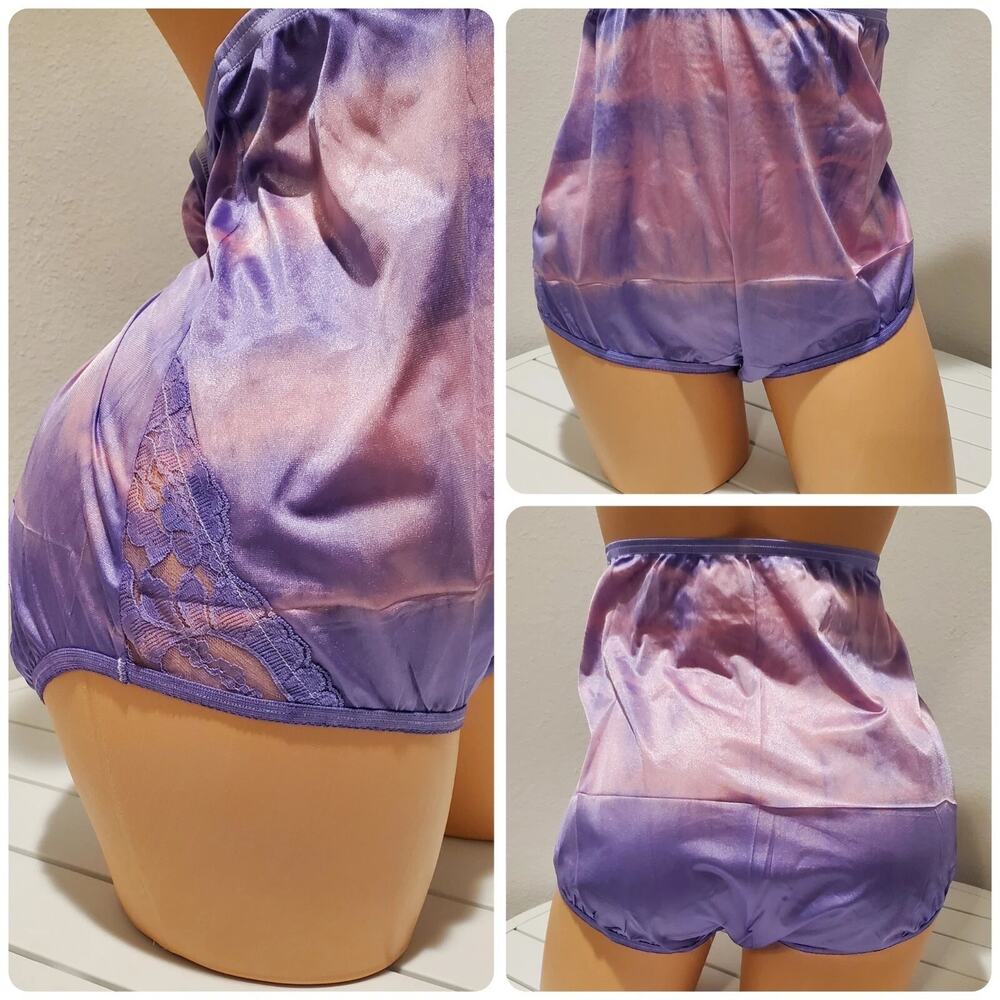 Vanity Fair Lace Nouveau Nylon Full Cut Panty Lace Cake Pop Rainbow Shift 10/3XL